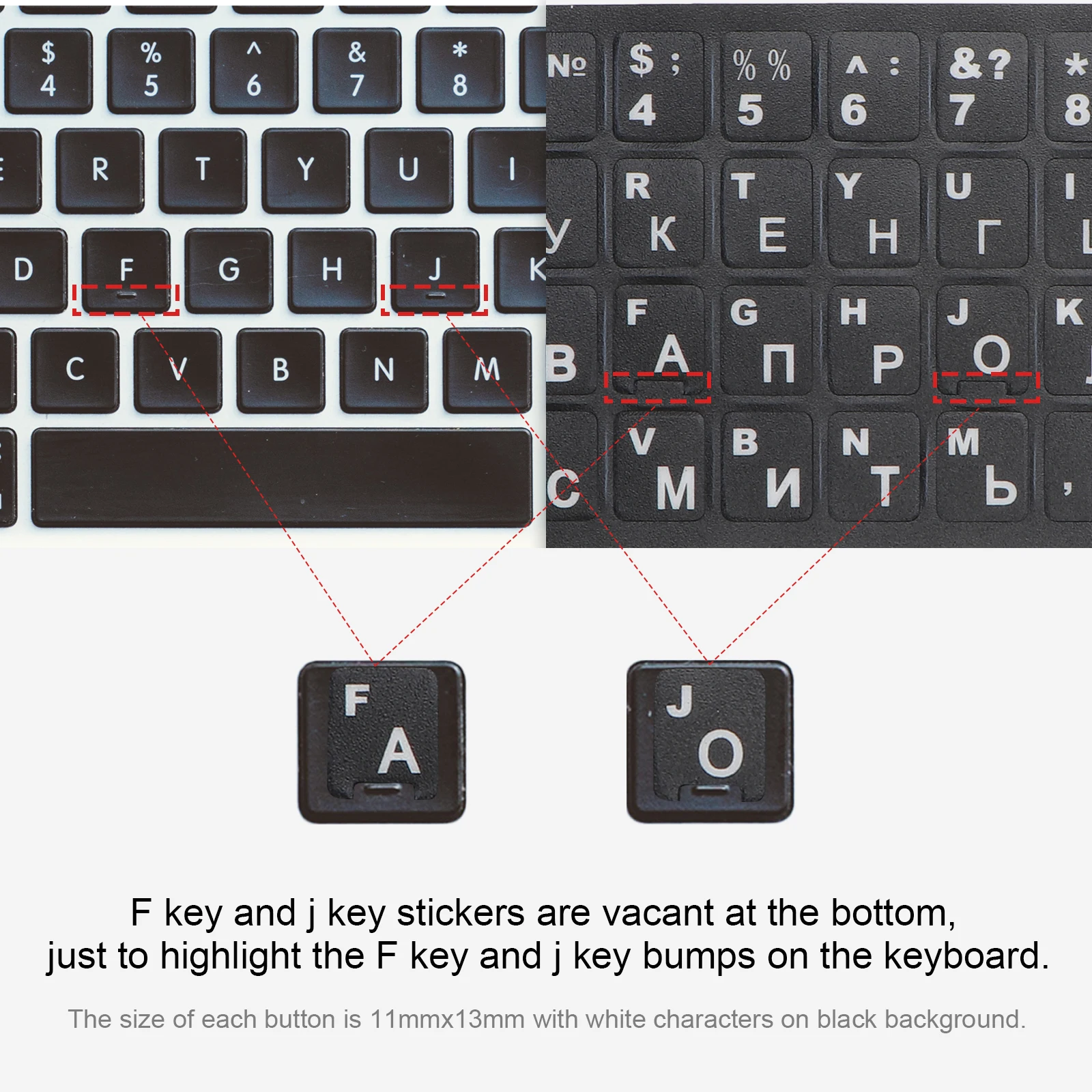 

10 Pcs Computer Keyboard Stickers Keyboards Pegatinas Accessories Color Covers White Pvc Laptop