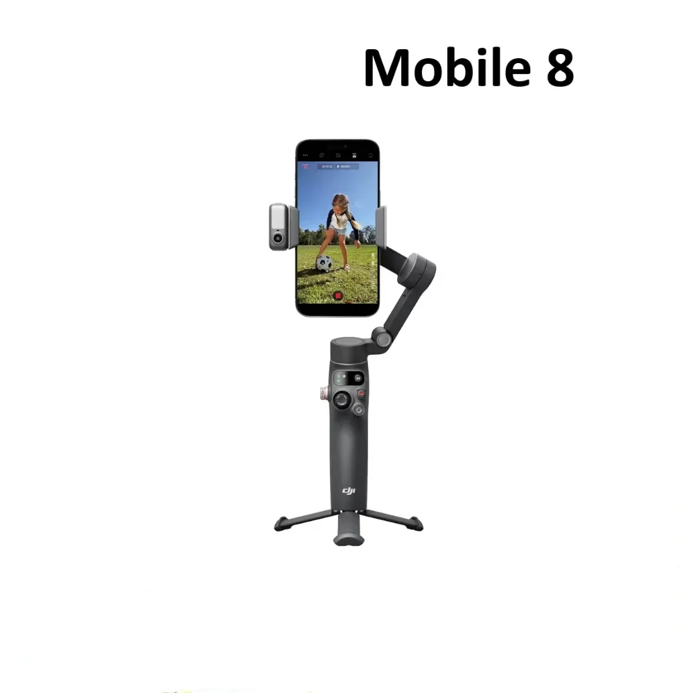 Osmo Mobile 8 Handheld Flagship Gimbal 3 Axis Stabilization Gesture Control Active Track 7.0 Quick Launch & Built-In Tripod