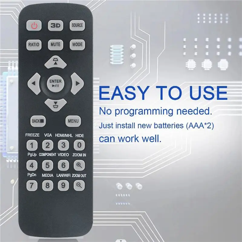 B04C-2X Replace Remote Control For Acer Projector P1250 T-2501 P1150 AS329 DX120 BS-020D810D MF-220T