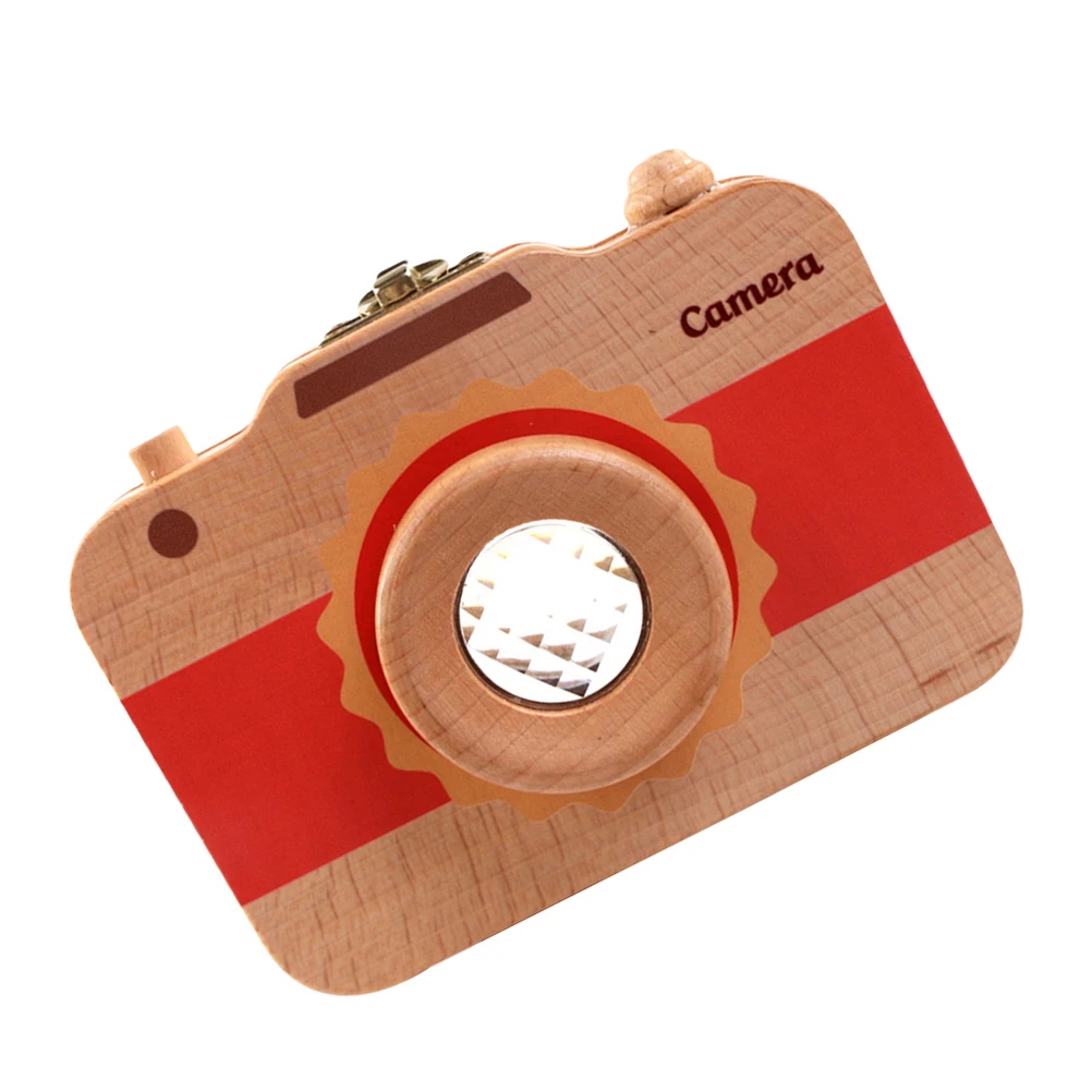 

1Pcs Camera Baby Tooth Box Wooden Camera Shaped Baby Teeth Storage Case Portable Milk Teeth Organizer Gift Tooth Box