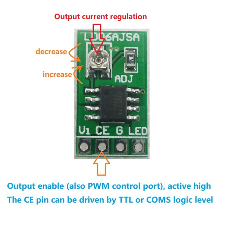 A72Z 2X DC 3.3V 3.7V 5V LED Driver 30-1500MA Constant Current Adjustable Module PWM Control Board For USB 18650 Li-