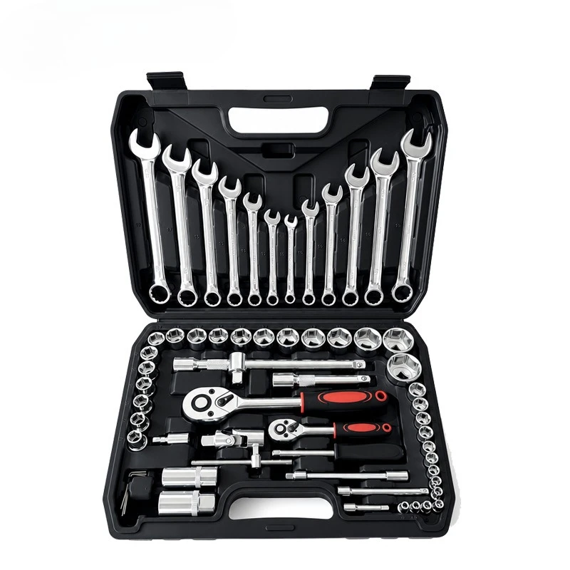 Carbon Steel Ratchet Socket Set Complete Combination Unit for Automotive & Mechanical Repair