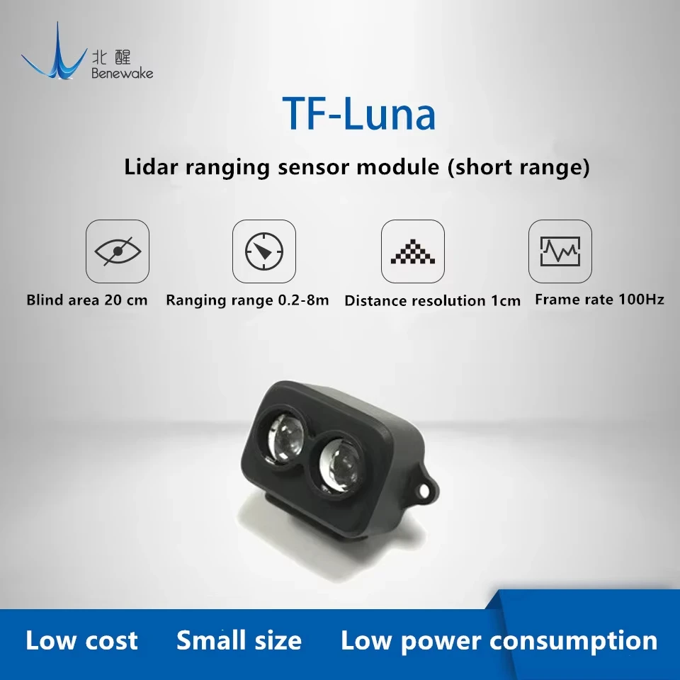 Benewake TF-Luna LiDAR Module Range Finder Sensor Single-Point Micro Ranging Module 5V UART IIC Interface