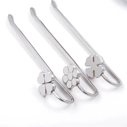 Metal Clover Bookmarks para livros, Book Marks Holder