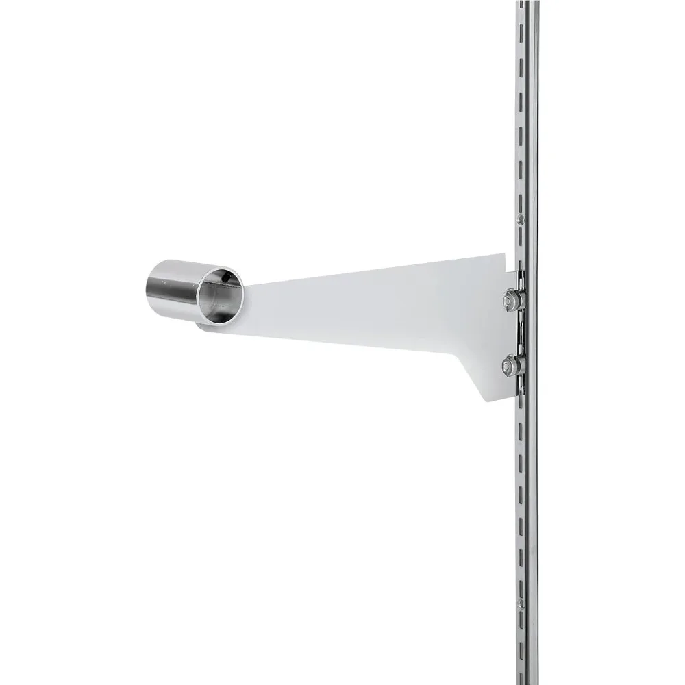 

US Shipping Chrome Hangrail Bracket 12 Inch Round for Slotted Standard 1 Inch On Center 4 Pack