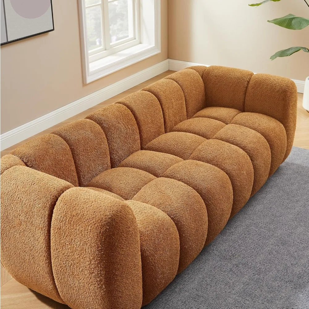 أريكة بوكل كبيرة الحجم، أريكة سحابة منجدة حديثة، أريكة بوكل ذات مقعد عميق، أريكة مريحة حديثة مكونة من 3 مقاعد لغرفة المعيشة