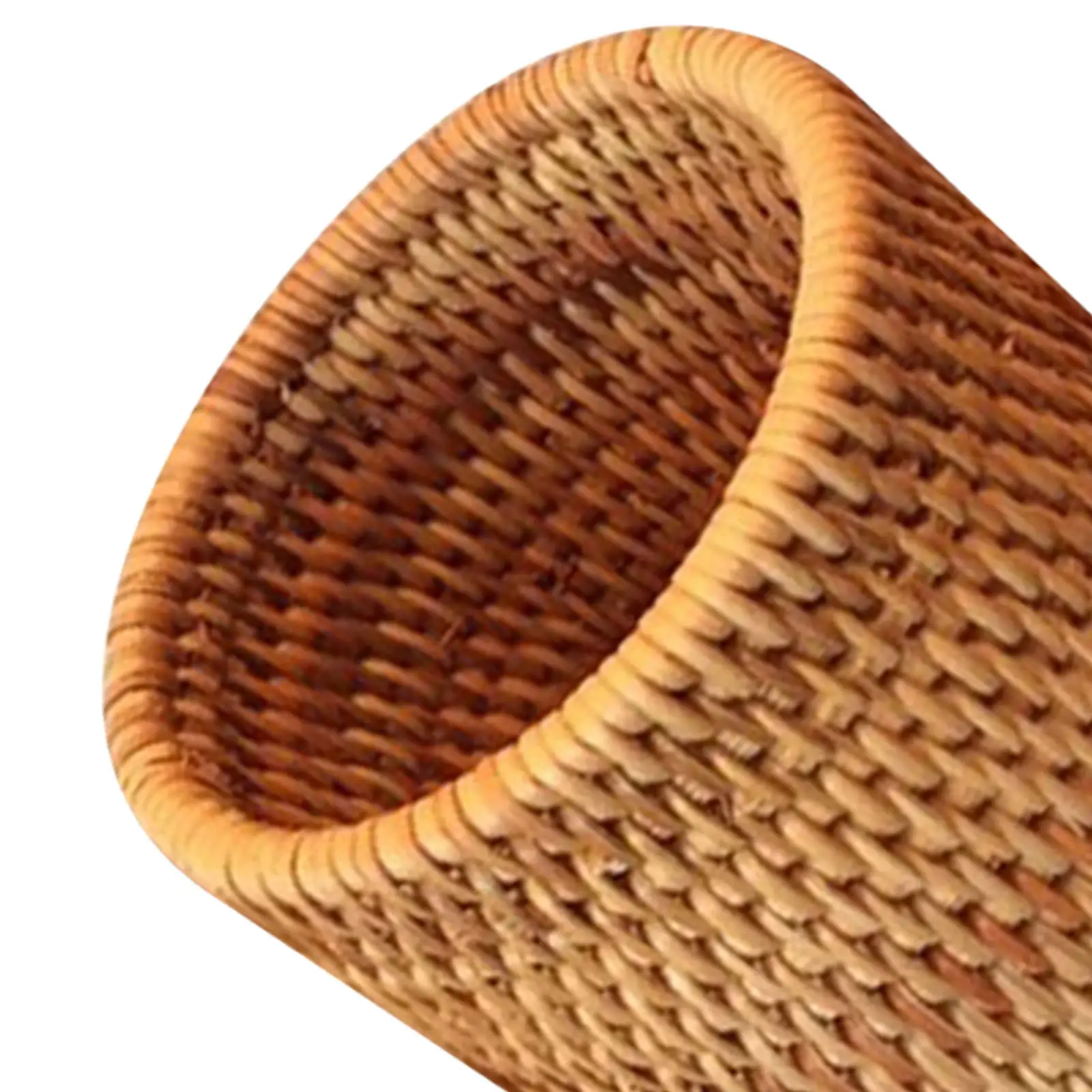 1Pcs Rattan Woven Storage Basket Tea Set Organizer Six Gentlemen Holder Wicker Pen Container Handmade Tea Ceremony Accessory