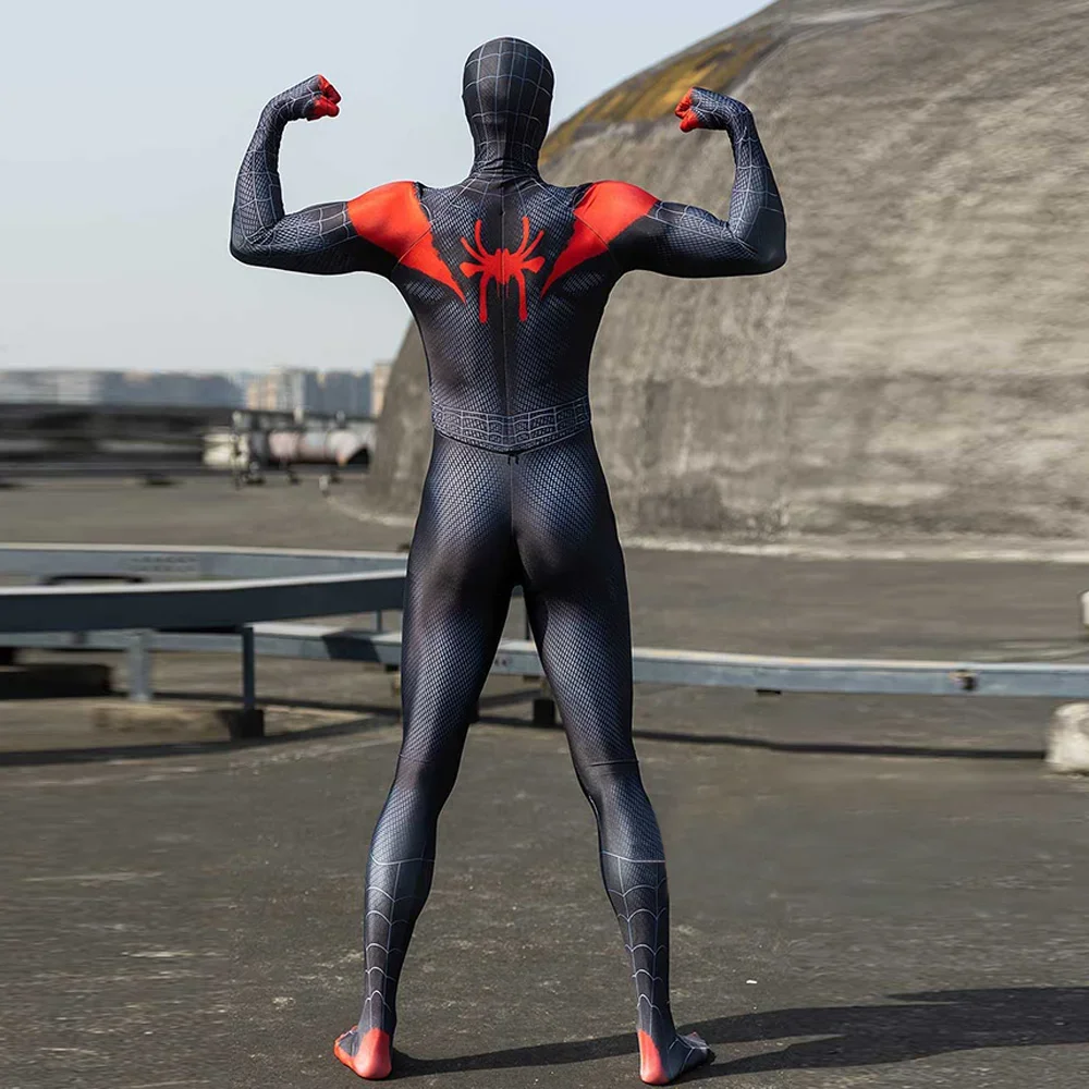 Anime w werset pająka Miles Morales przebranie na karnawał Zentai kostium na Halloween superbohater body Miles kostium Spiderman