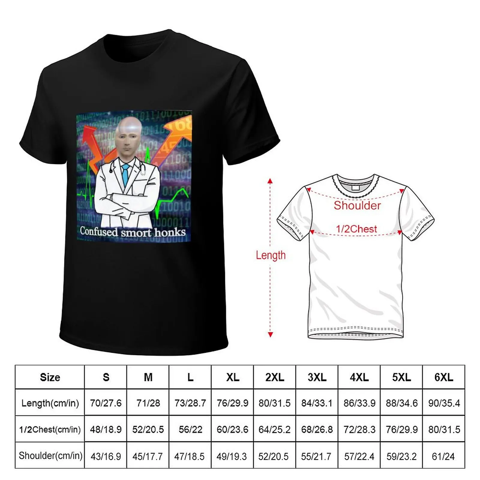 confused smort honks T-Shirt Casual Breathable Short Sleeve Top