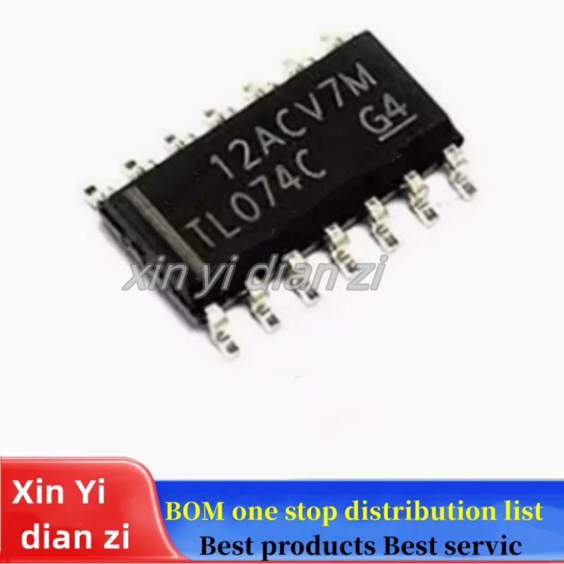 Lote de 10 chips CI de amplificador operacional TL074C TL074 TL074CDR SOP14 en stock