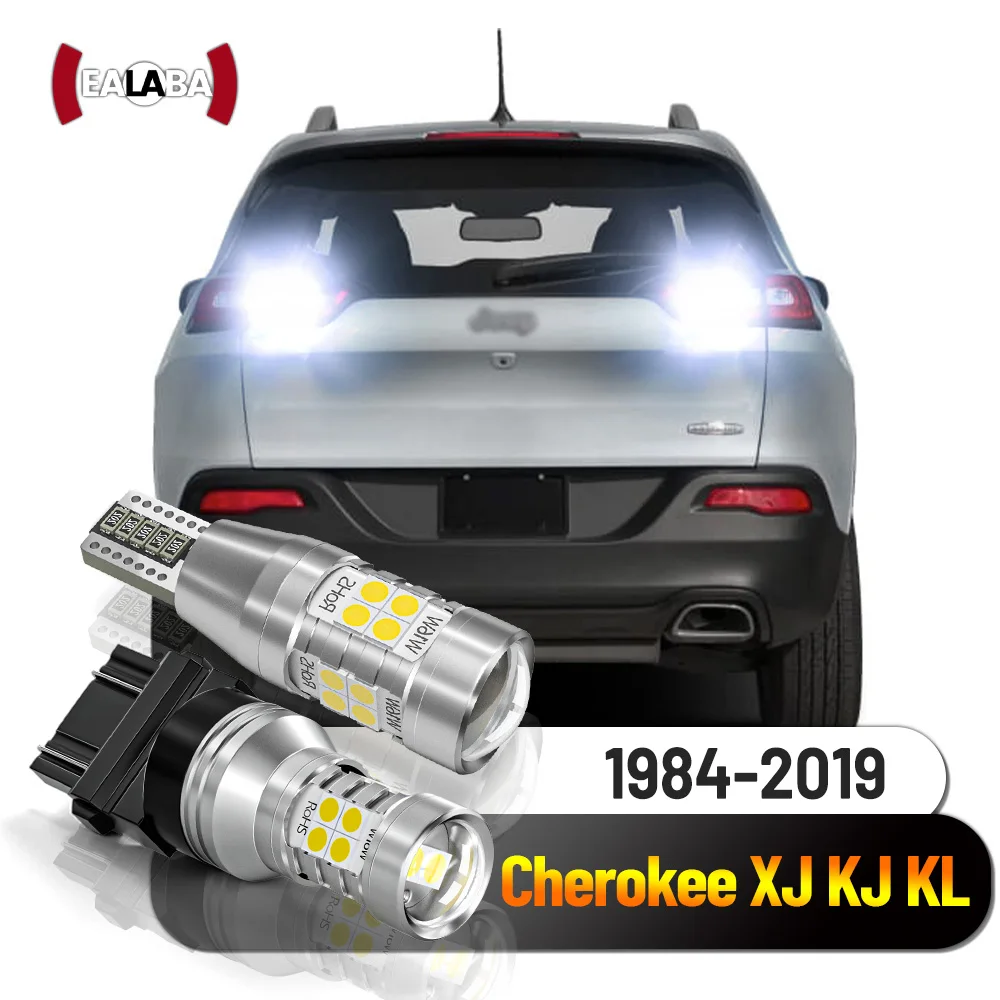 For Jeep Cherokee XJ KJ KL 1984-2007 2014-2019 2pcs LED Reverse Light Bulb 2005 2006 2015 2016 2017 2018 Backup Lamp Accessories