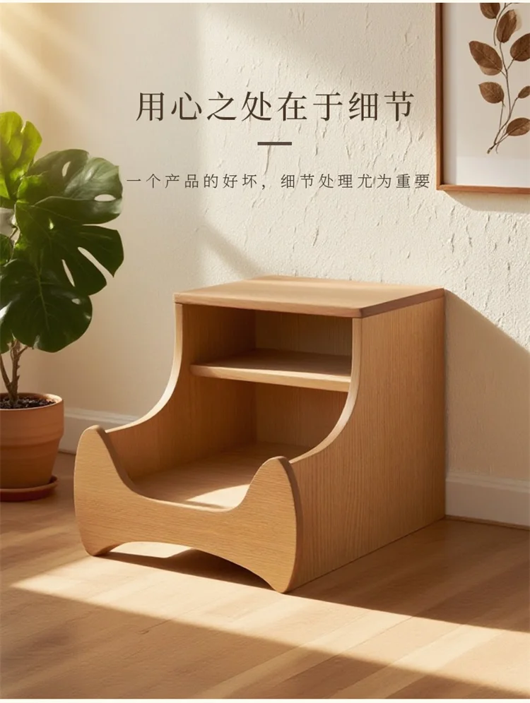 A Real Office Wood Nightstands Nature Tray Retro Modern Bookshelf Bedside Table Adult Cute Bauhaus Szafki Nocne Furniture Home