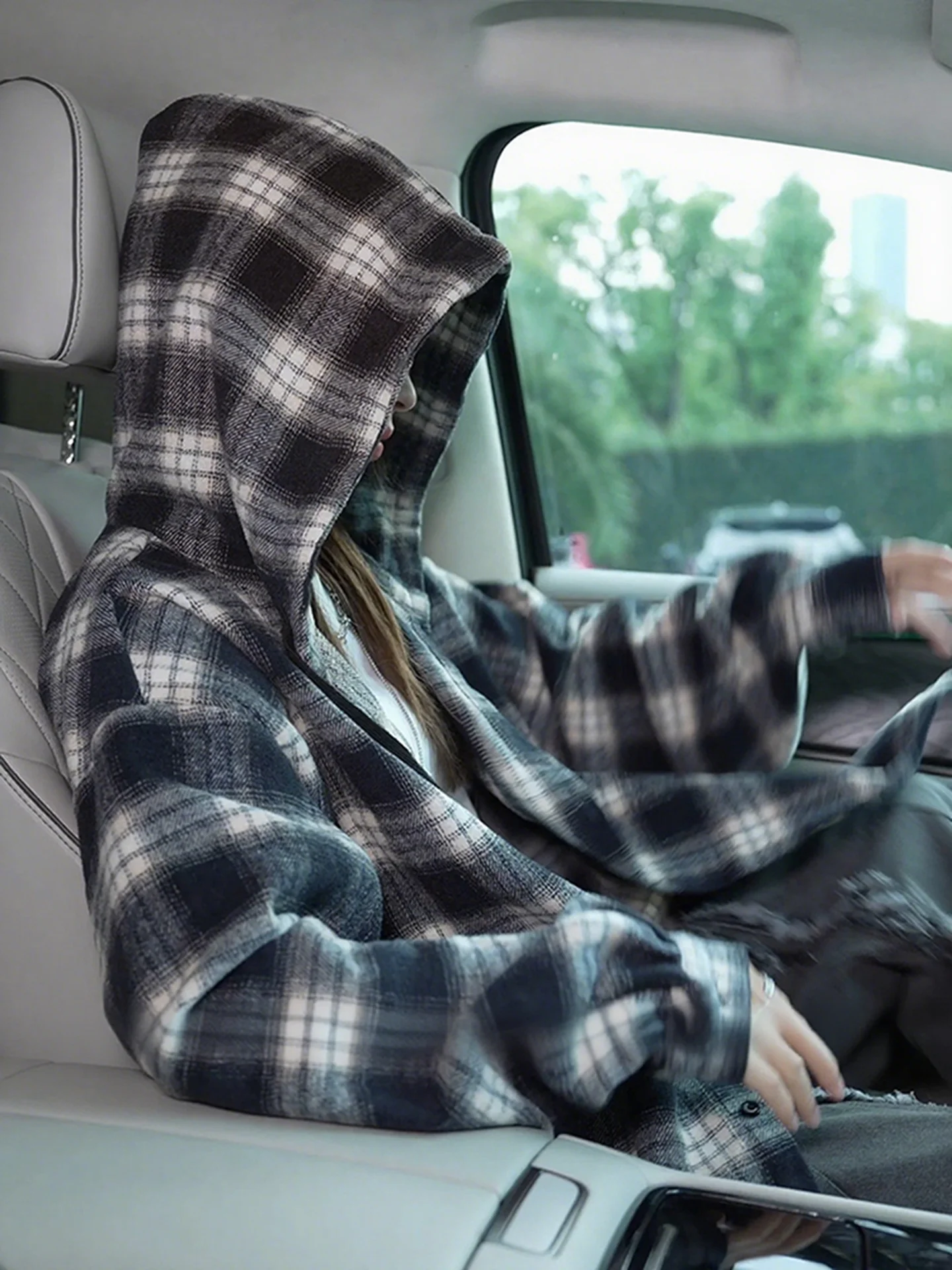 

Американский кардиган-худи в клетку для мужчин и женщин, осенний, длинный, повседневный, молодежный, утепленный...