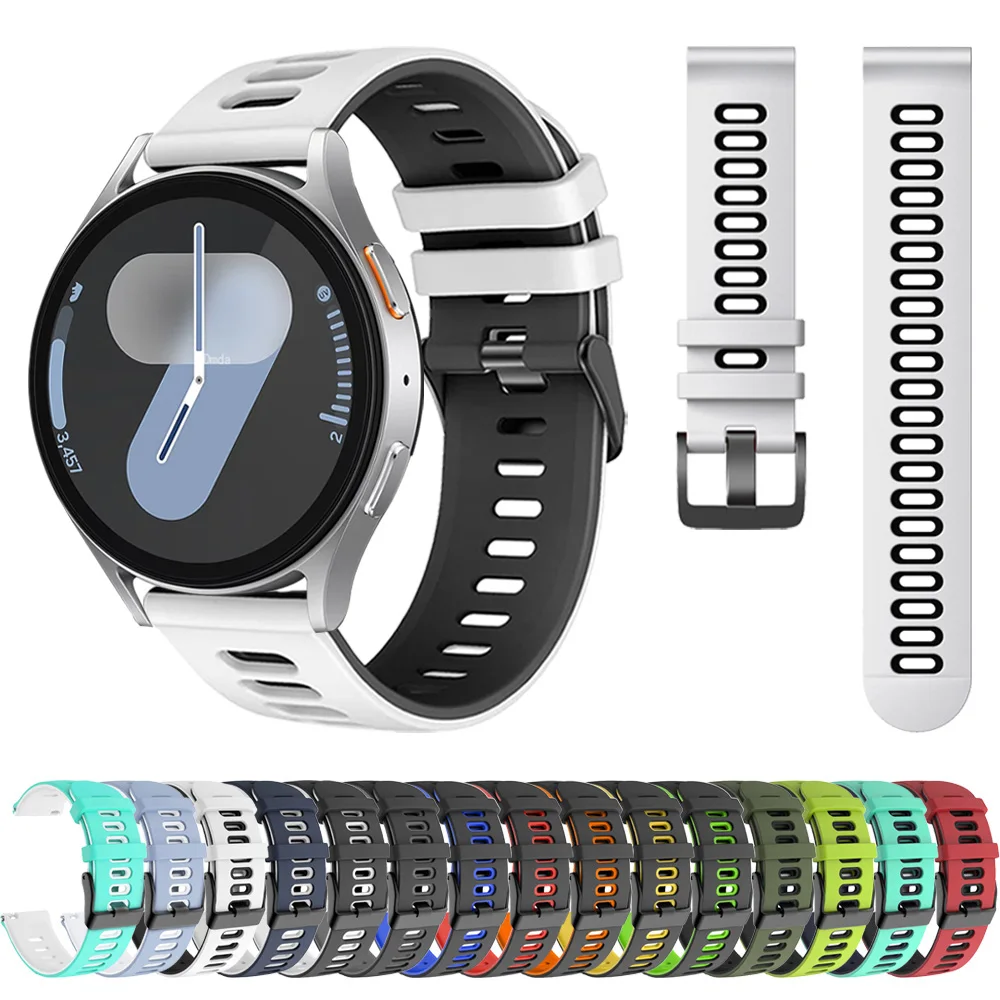 Cinturino in Silicone con cinturini da 20mm 22mm per orologio Samsung 7/6/5 40/44mm 5 Pro 45mm orologio da polso 4 6 Classic 43mm 47mm bracciale Correa