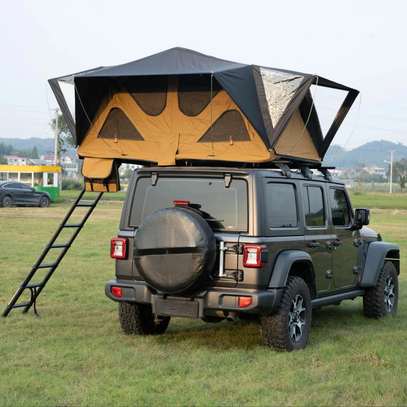 

Hot selling Waterproof Soft Shell Top Ox Fabric for Beach & Mountain Camping Quick Install SUV Car Roof Tent Durab
