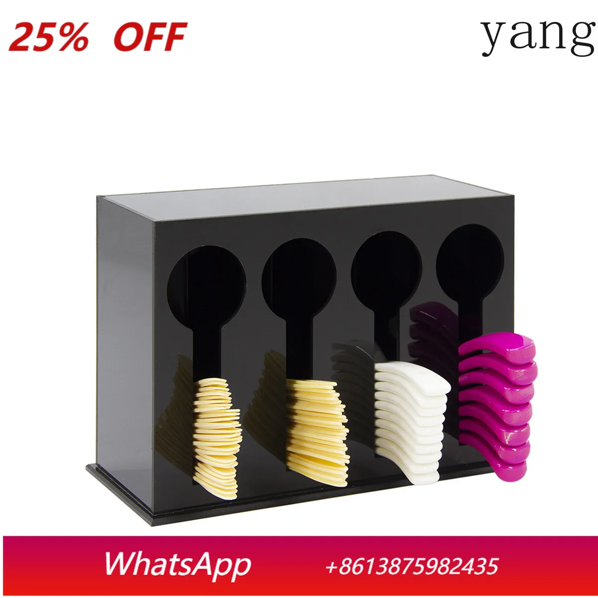 

Держатель для столовых приборов из акрила без перфорации, для столовых и ресторанов быстрого питания.