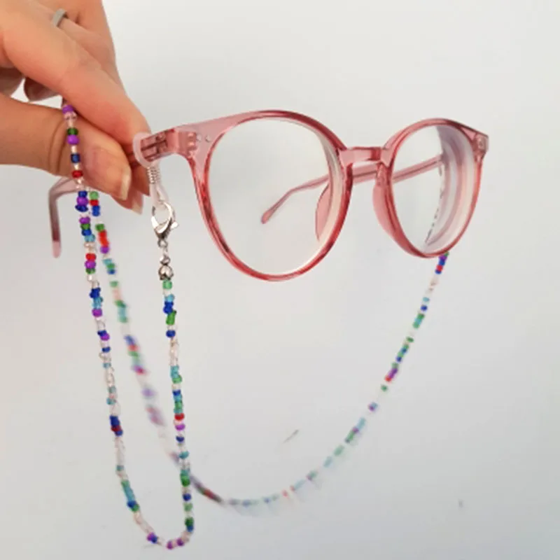 1PC Colorful Beaded Sunglasses Strap Eyeglass Chain Cord Reading Glasses Chain String Holder Neck Cord Eyewear Glasses String