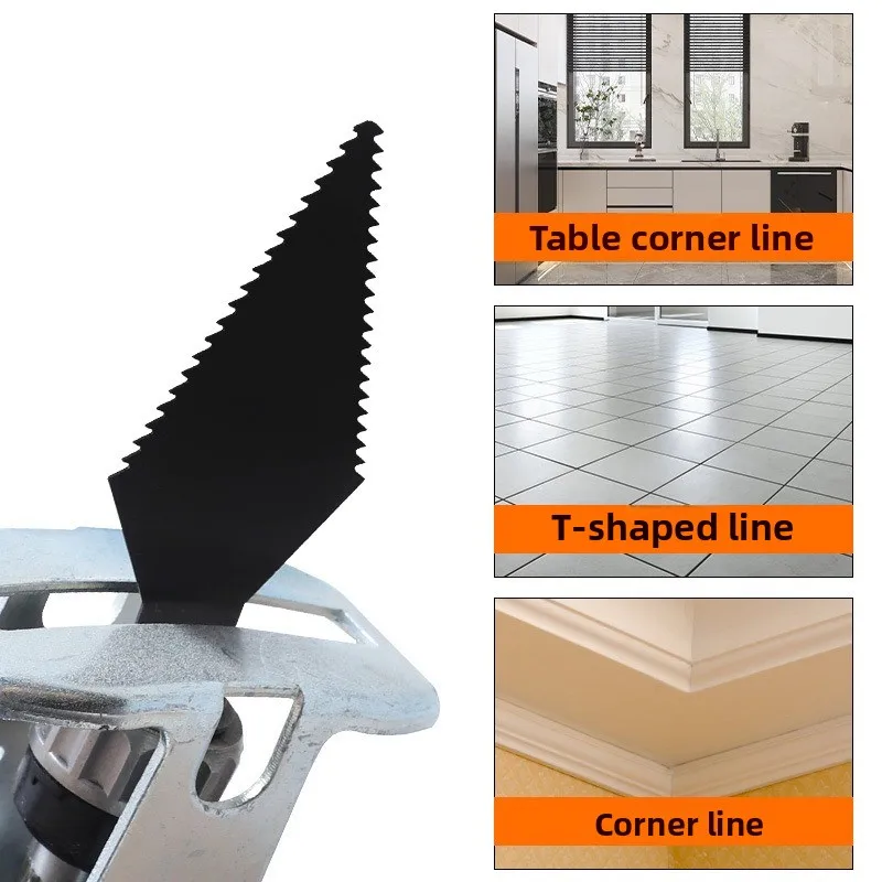 3-pcs Set of Saw Tooth Seam Cleaner, Horse Knife Saw, Double-sided Cement Tile Gap Cleaning, Seam Cleaner Mud Cleaning-Saw-Knife