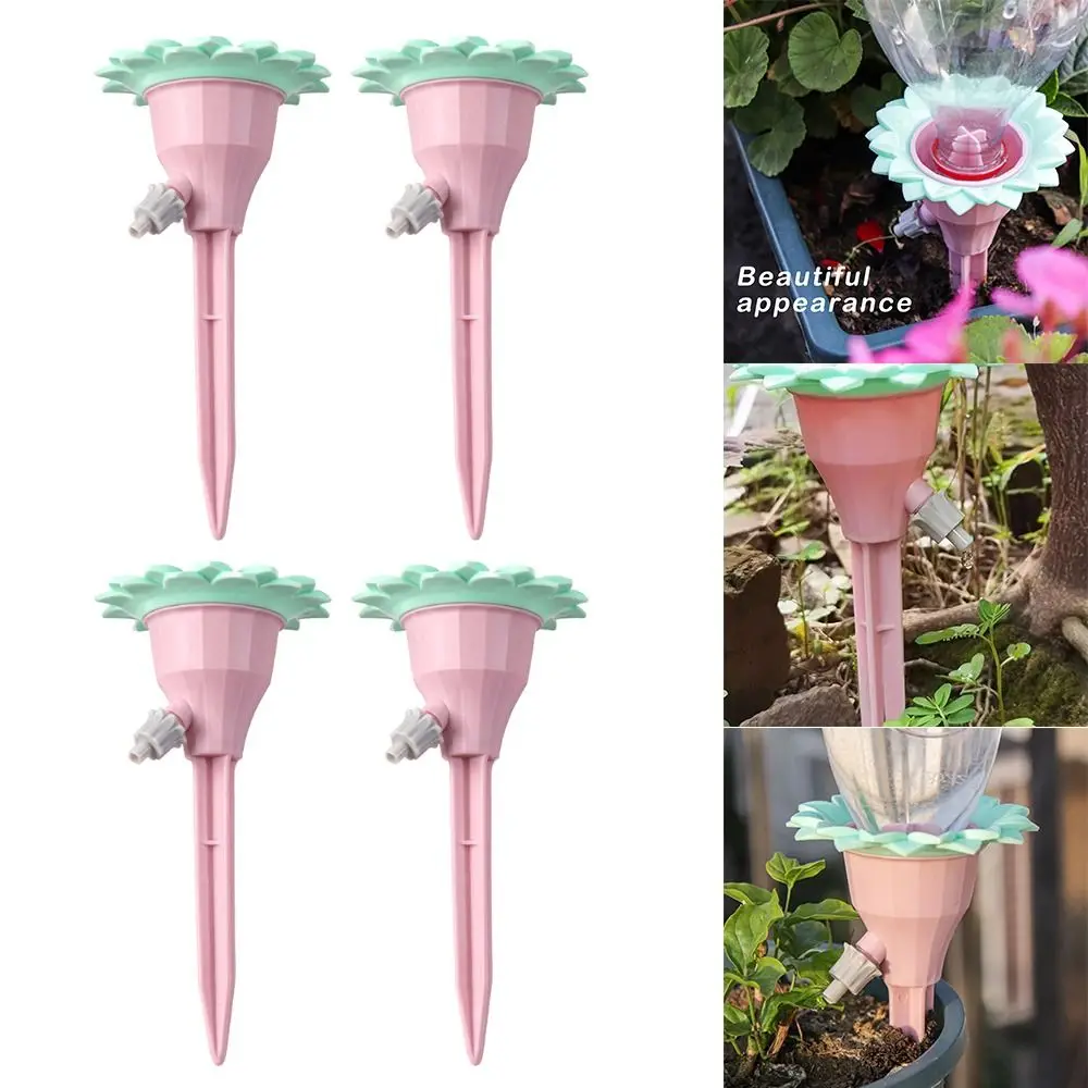 4Pcs Adjustable Drip Irrigation System Self Watering Spikes Irrigation System Houseplant Automatic Watering Device