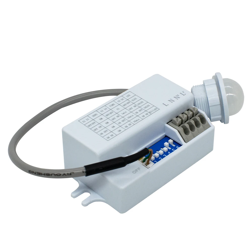 

Микроволновой радарный датчик, светодиодная лампа, переключатель света, радарный модуль, многорегулируемый детектор движения тела, высокая чувствительность, настройка времени