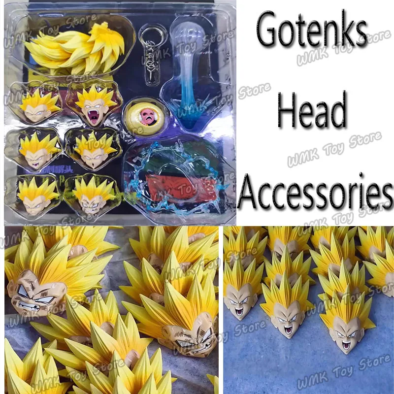 Dragon Ball S.H.Figuarts Shf Super Saiyan 3 Ssj3 Gotenks Head Accessories Kit Anime Figure Collection Action Figurine Custom