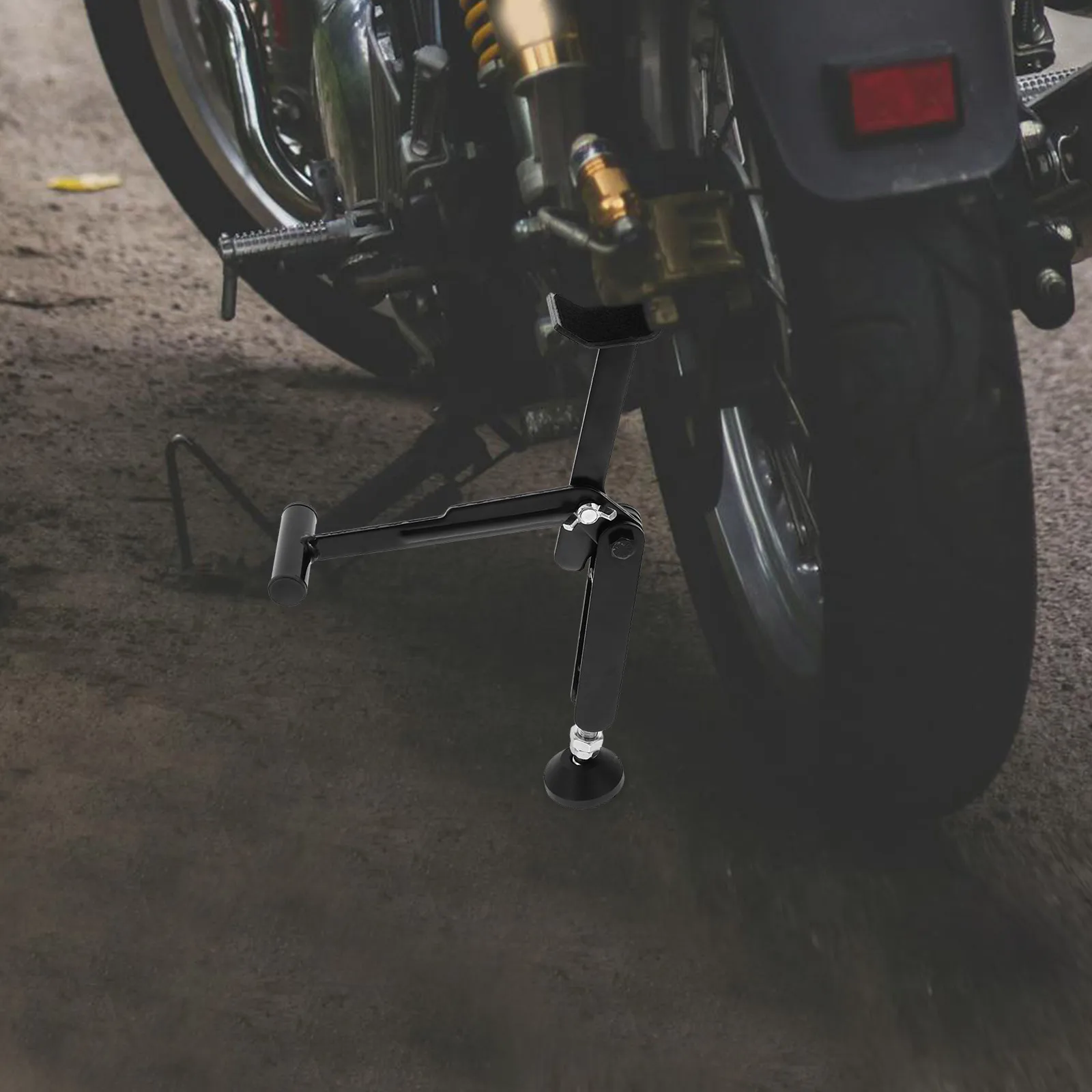 

Foldable Motorcycle Wheel Stand Front Rear Dirt Bike Support Stable Parking Lifting Frame Portable Ramp Durable Metal Kickstand