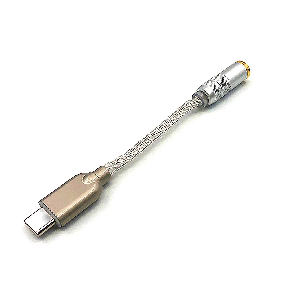 RealTek ALC5686 USB Type C Headphone Amp with 2.5/3.5/4.4mm Output 32bit/384kHz For Android Windows10 Audio Decoding DAC Cable