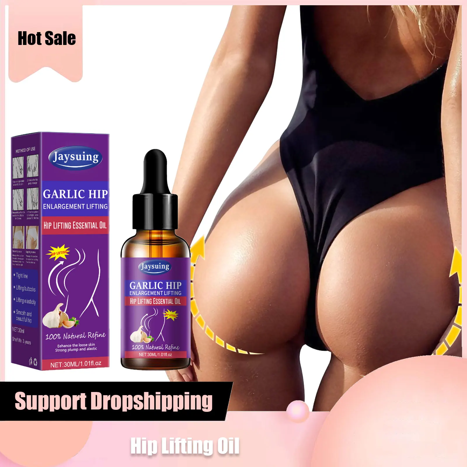 Hip Lifting Oil Butt Firming Enhancer Breast Enlargement Ass Massage Serum Tightening Shaping Moisturizing Buttock Essential Oil