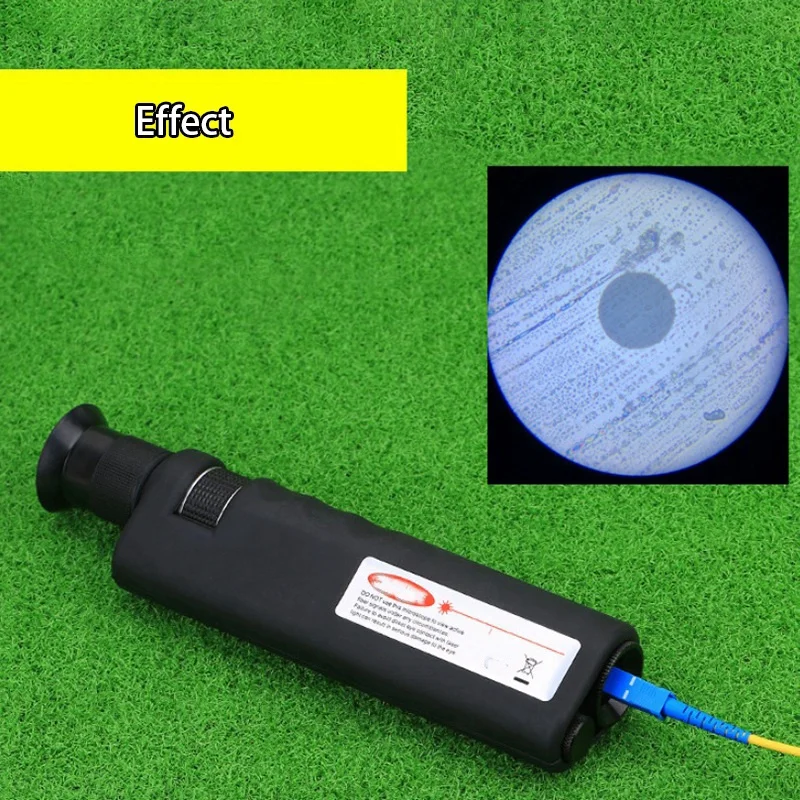 400X Magnification Optical Fiber Inspection Microscope With SC FC LC ST MU E2000 Universal Adapter For Fiber Cleaning