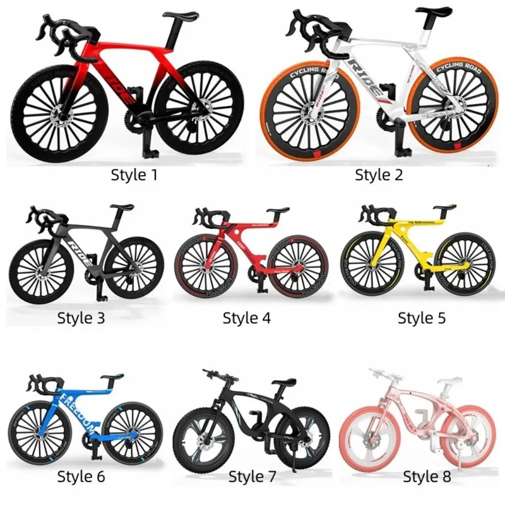 1:8 Scale Mini Bicycle Model Racing Metal Simulation Mountain Bike Toy Miniature Ornament Road BMX Bike Model Collection