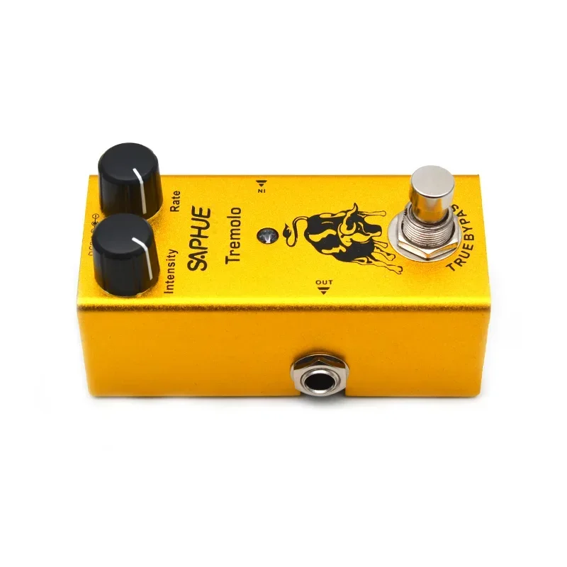 SAPHUE Pedal De Guitarra Tremolo Guitar Pedal Mini Single Electric Guitar Intensity/Rate Knob Effect Pedal True Bypass