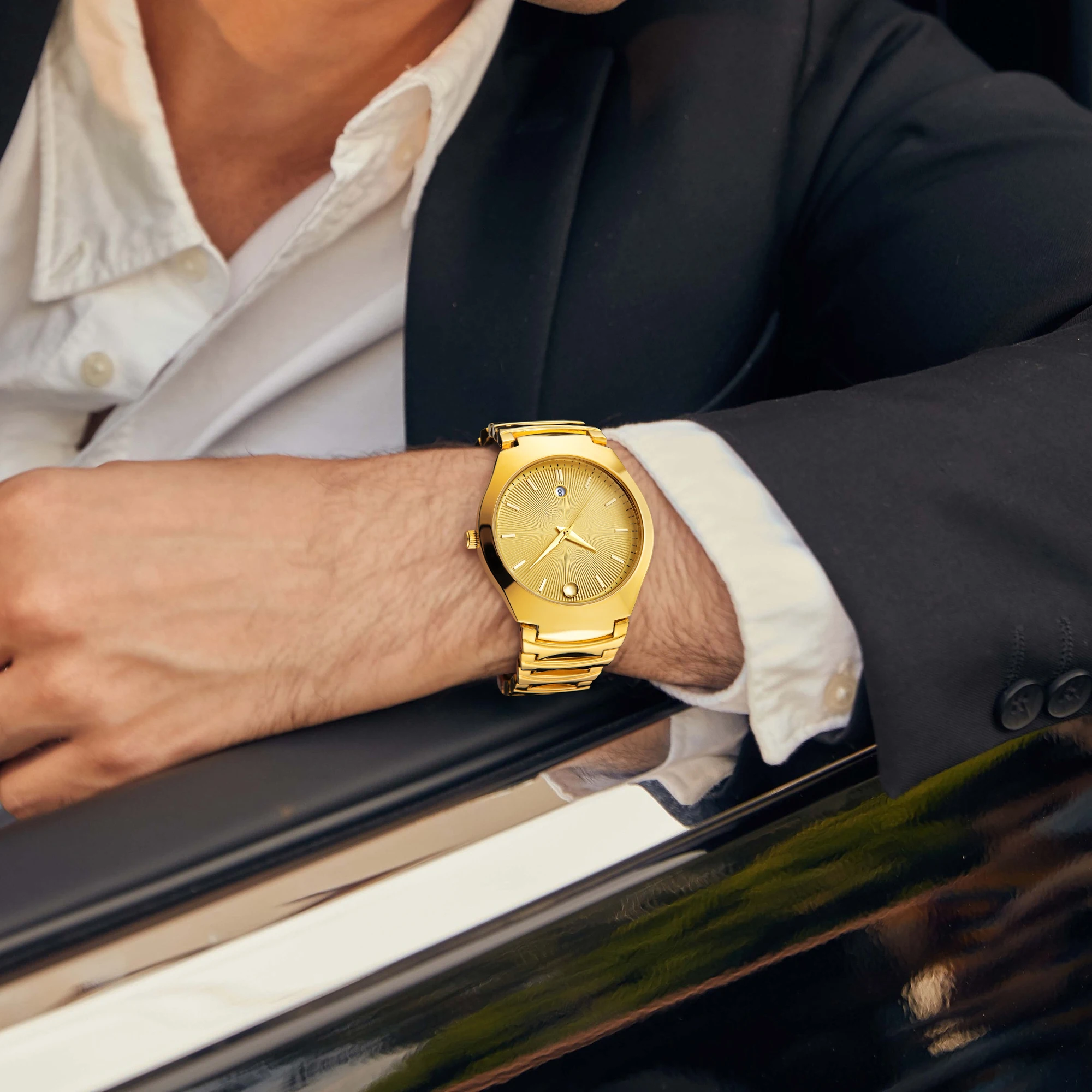 YaLaLuSi Stylish Minimalist Steel-Strap Bracelets for Men and Women Elegant Business Watches, Perfect as Gifts for Couples Reloj