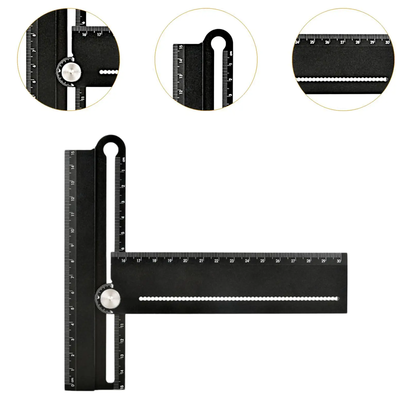 Regla angular de 12 pulgadas/310 mm Fabricadores de carpintería Transportador de ángulo