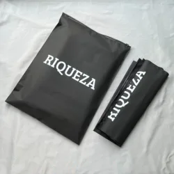 Zipper Lock Bag for Clothing Packaging, Black Zipper Bag, Customized Logo, High Quality, Low MOQ, Wholesale Boutique