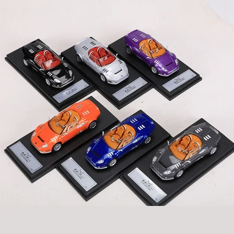 DCT 1/64 Spyker C12 Model Sports Car Vintage Cars JDM Vehicle Alloy Diecast Metal Model Kids Xmas Gift Toys for Boys