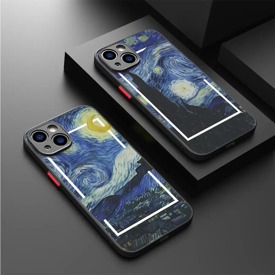 Van Gogh Phone Case for iPhone 15 16 Pro Max 14 Plus 12 13 11 Pro Max SE XR XS X 15Pro 7 8 14 Pro 12 Mini Funda