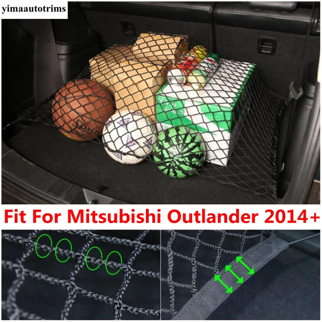 

Car Rear Trunk Storage Cargo Luggage Elastic Mesh Net Holder Interior Accessories Fit For Mitsubishi Outlander 2014 - 2022