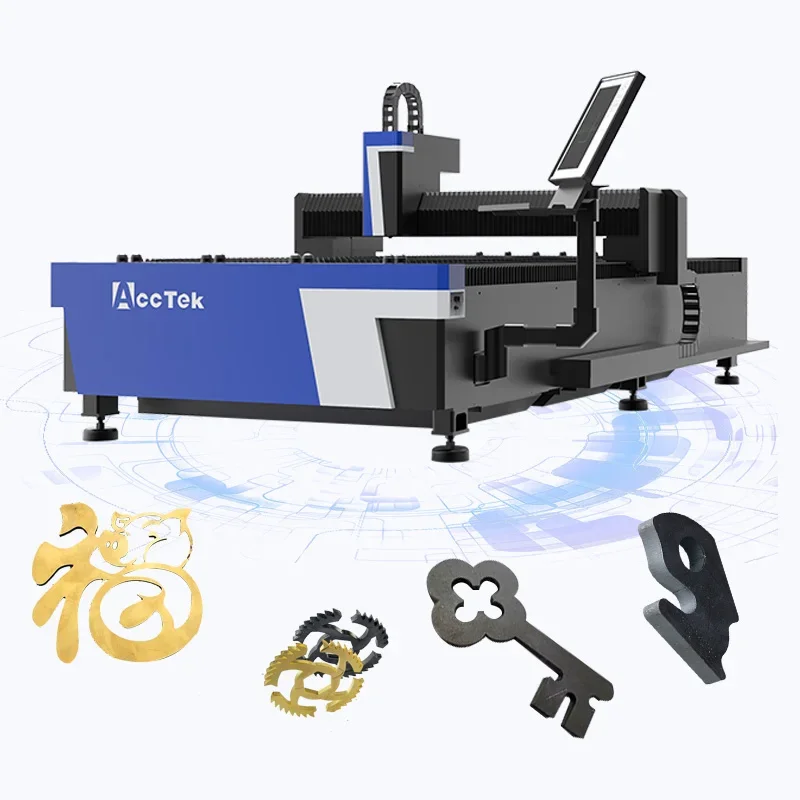 New Design 1500W La ser Cutting Steel Metal Cut Las er Cnc Fiber L aser Cutting Machine For Promotion