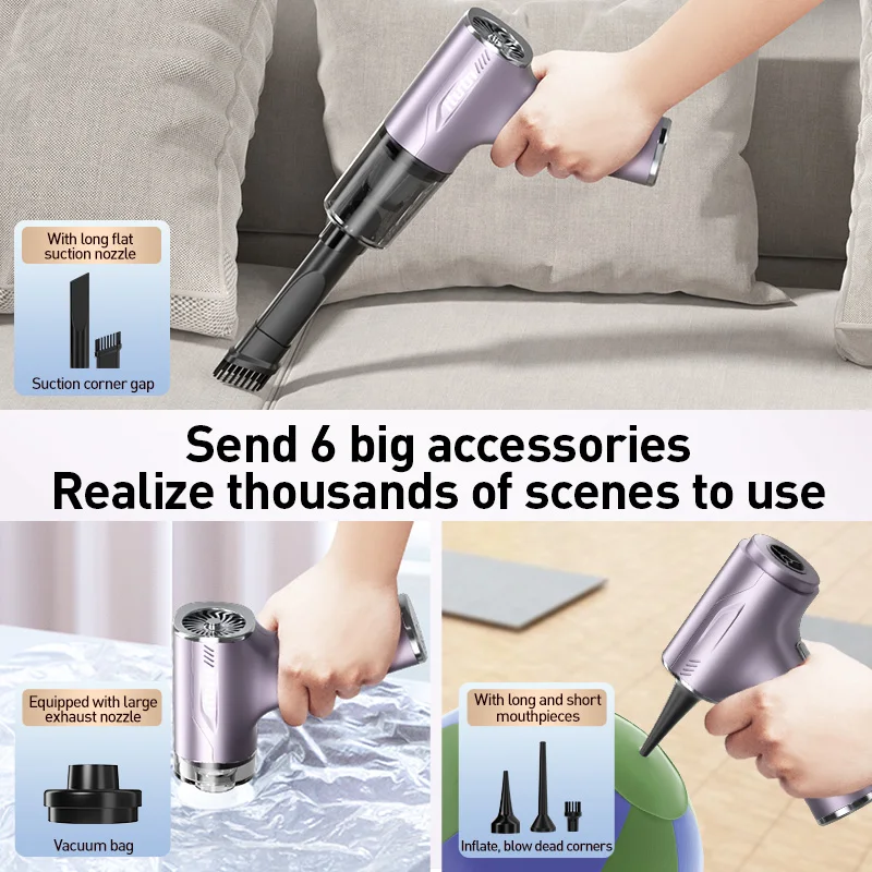 NEW Xiaomi 1900000Pa Wireless Car Vacuum Cleaner Strong Suction Handheld Robot Home & Car Dual USE Mini Vacuum Cleaner Appliance