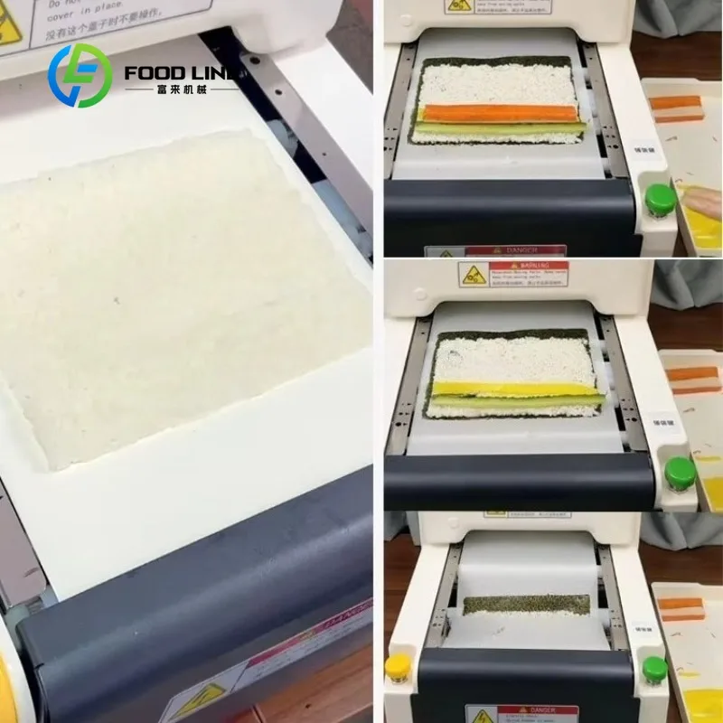 customized parameter memory sushi rice spreader nori sushi roll forming machine easy operation for asian food takeout kitchen