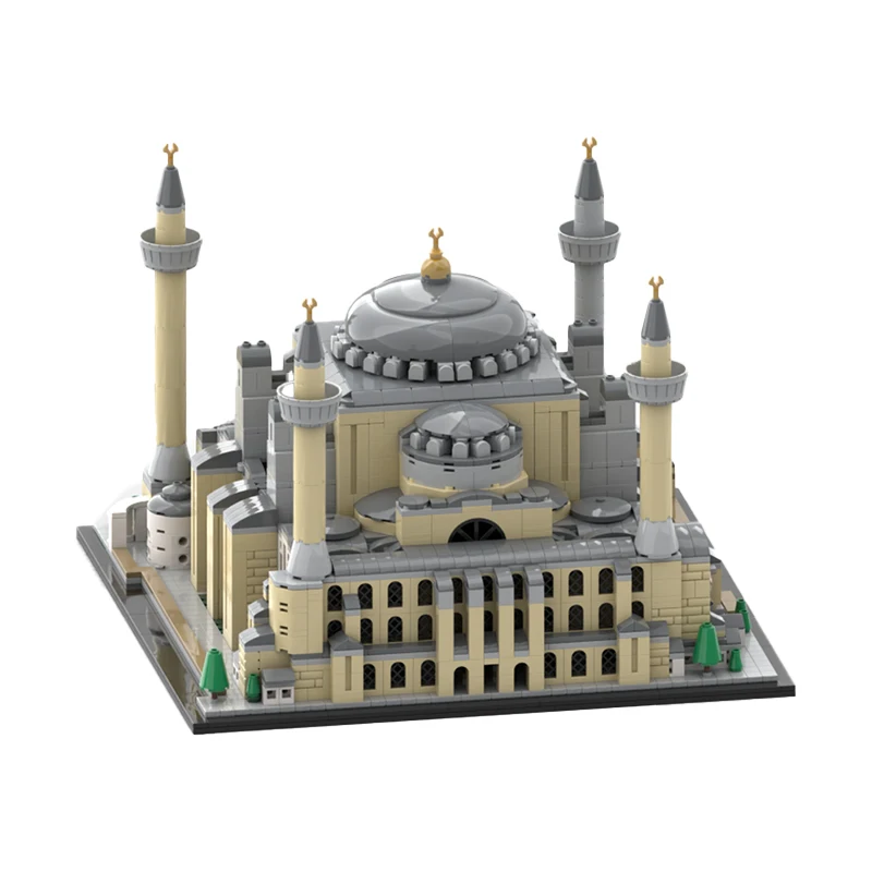 MOC 有名な現代建築シーンアヤソフィアモジュラー建築ビルディングブロックモデルテクニカルレンガ組立玩具ギフト