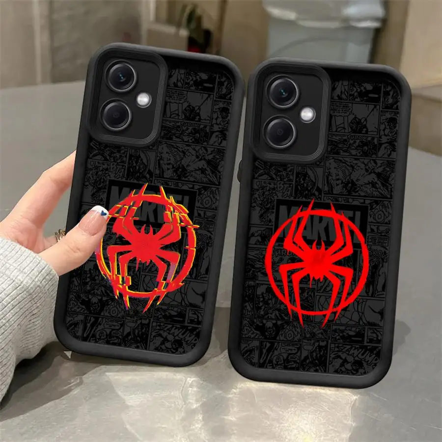 Shockproof Case For Xiaomi Redmi Note 11 10 Pro 13 12 12C A1 Plus Poco X3 NFC Silicone Funda Phone Cover Marvel Sipider Man Logo