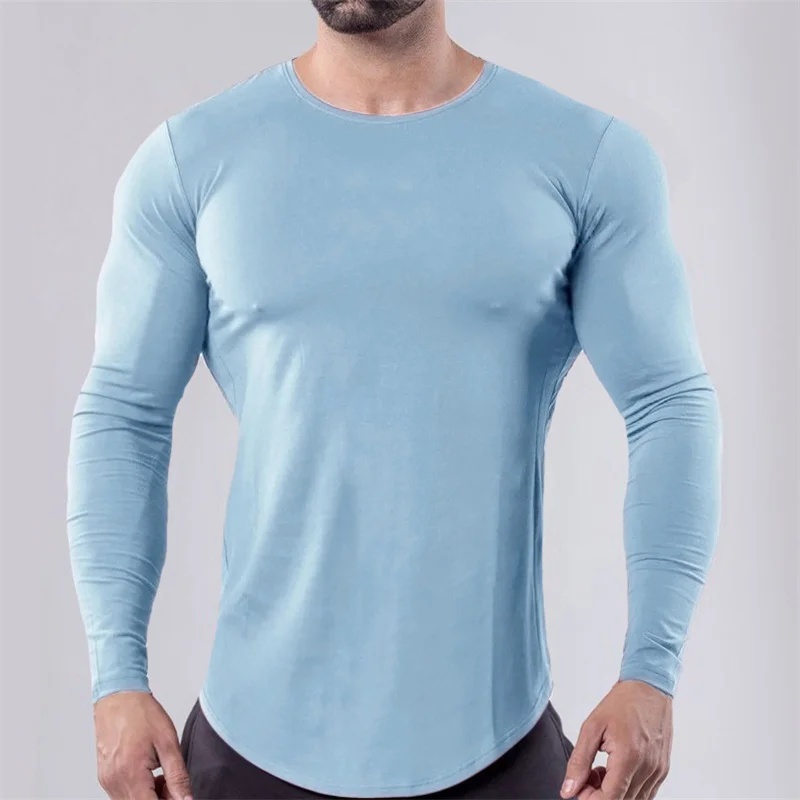 Men Compression Running t Shirt Long Sleeve Sport Tshirt Training Gym Shirt Bodybuilding Top Fitness Tights Man Football Jersey