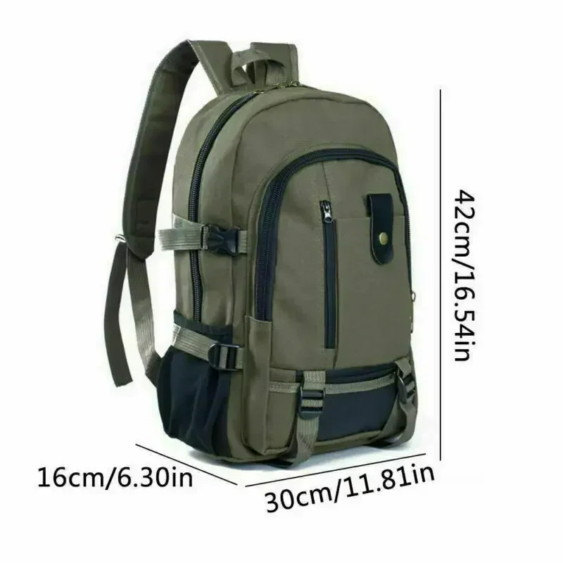 Grande Capacidade Canvas Mochila de Viagem para Homens, Montanhismo, Mochilas Outdoor, Camping Computer Bag, Novo