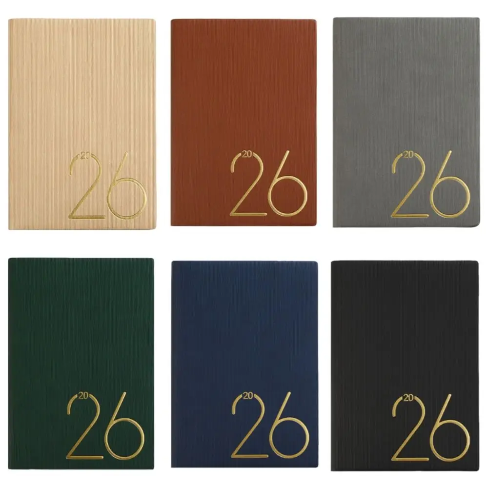 English 2026 Schedule Planner Notepad Wear-resistant Bookmark 365 Days Efficiency Notebook Simple 12 Months