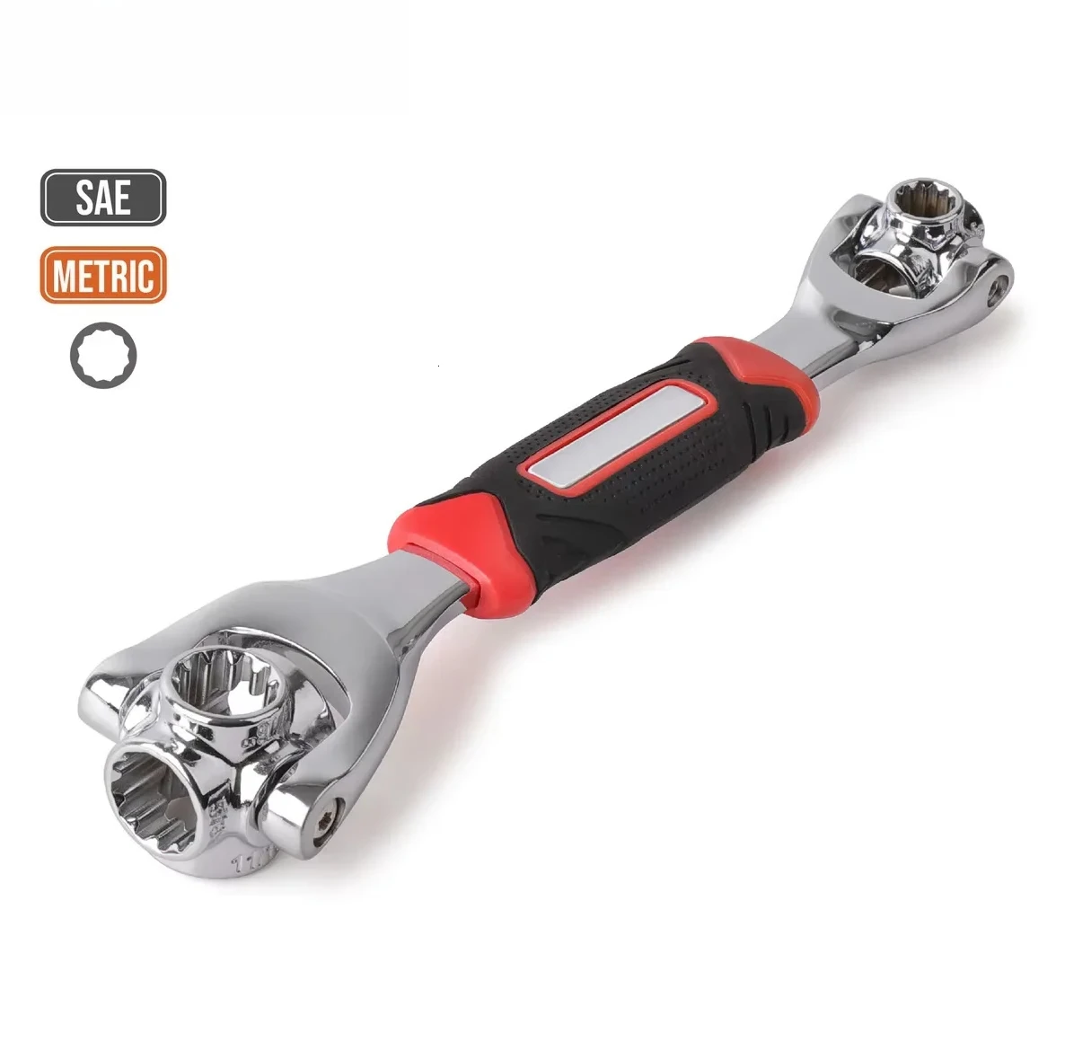 With 360 Degree Rotation Head Spline Bolts Sleeve Hand Tools Universal Ratchet Socket Wrench Hex Torx Wrench