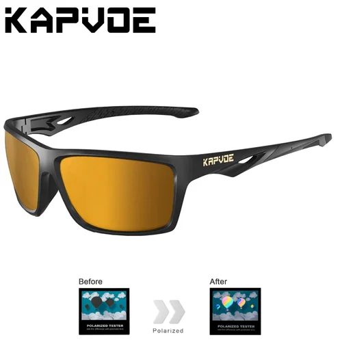 Kapvoe, gafas de sol polarizadas para senderismo, gafas de sol para hombres con lentes UV400, gafas con lentes de PC, lentes HD, gafas de sol para exteriores 2025