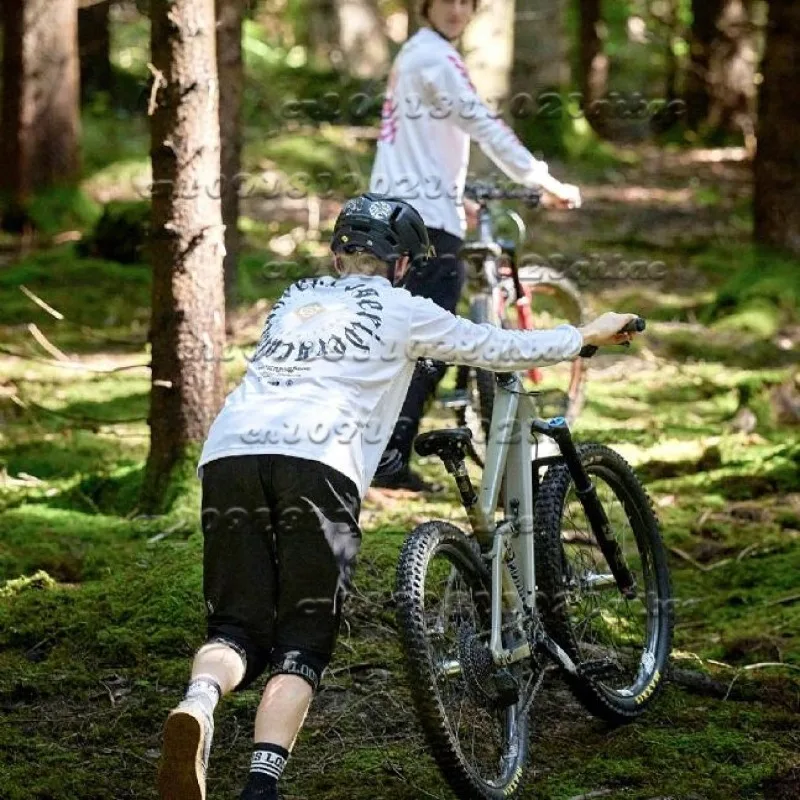 

2025 Summer 3D Printed Mountain Cycling Clothing Off Road Long Sleeve Men's Equipment Breathable Speed Drying Motorcycle T-shirt