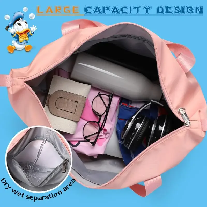 Disney Luggage Bag Portable Travel Bag Female Short Distance Large Capacity Student Travel Lovely Sports  Single Shoulder Bag