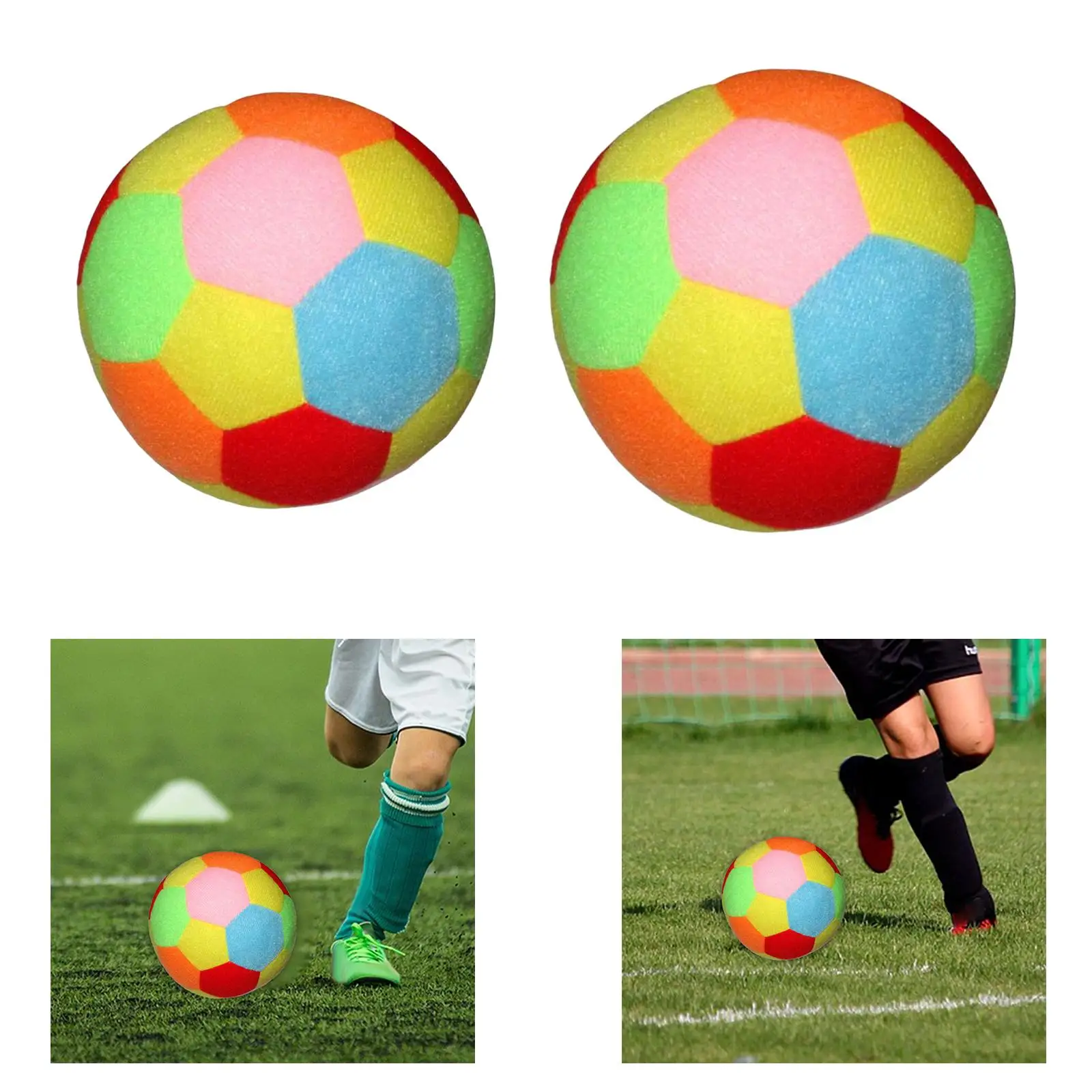 Soft Colorful Soccer Ball Sports Competition Prize Party Decoration Soft Ball